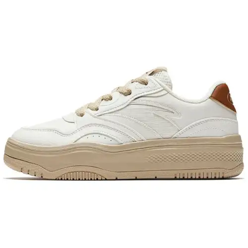 Anta Street Stubborn 2 Slip Resistant Cushioning Slip Resistant Cushioning Low top Skateboard Shoes Women's White Brown