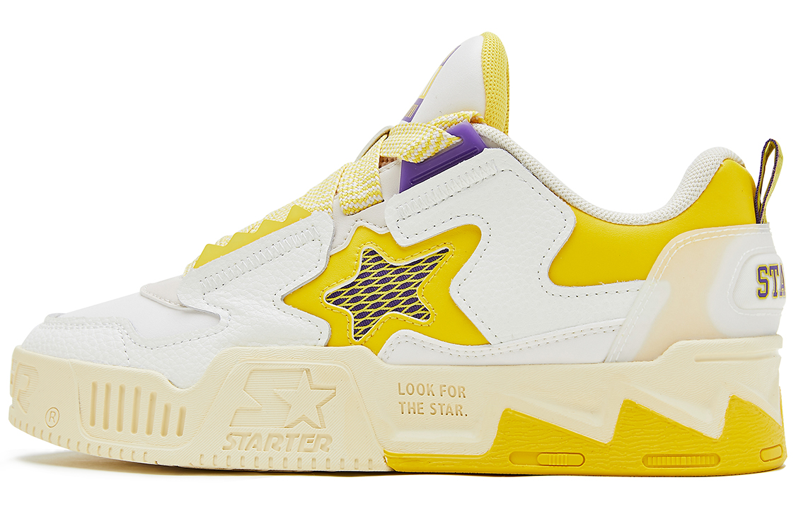 STARTER 2 Sound Wave VOL Collection Skateboard Shoes Women's White Yellow
