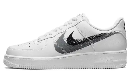 Nike Air Force 1 Low '07 Spray Paint Swoosh White Black Grey