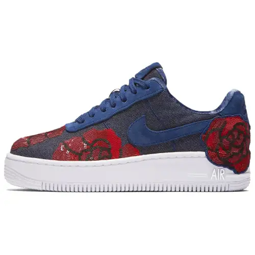 Nike Air Force 1 Upstep Low Denim Rose Blue Women's