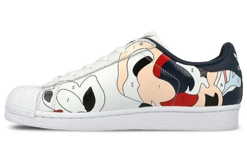 Adidas Originals Superstar Collection Skateboard Shoes Women's Low Top Cloud White/Black/Red
