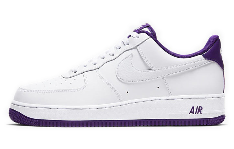 Кроссовки Nike Air Force 1 (бело-фиолетовые) — фото 1