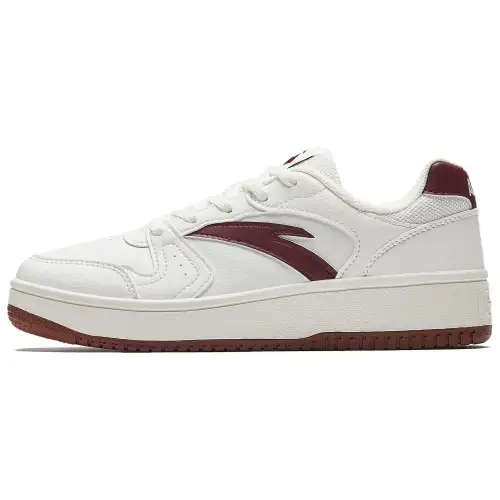 Anta First Year Slip Resistant Height Increasing Low top Skateboard Shoes Women's White Red
