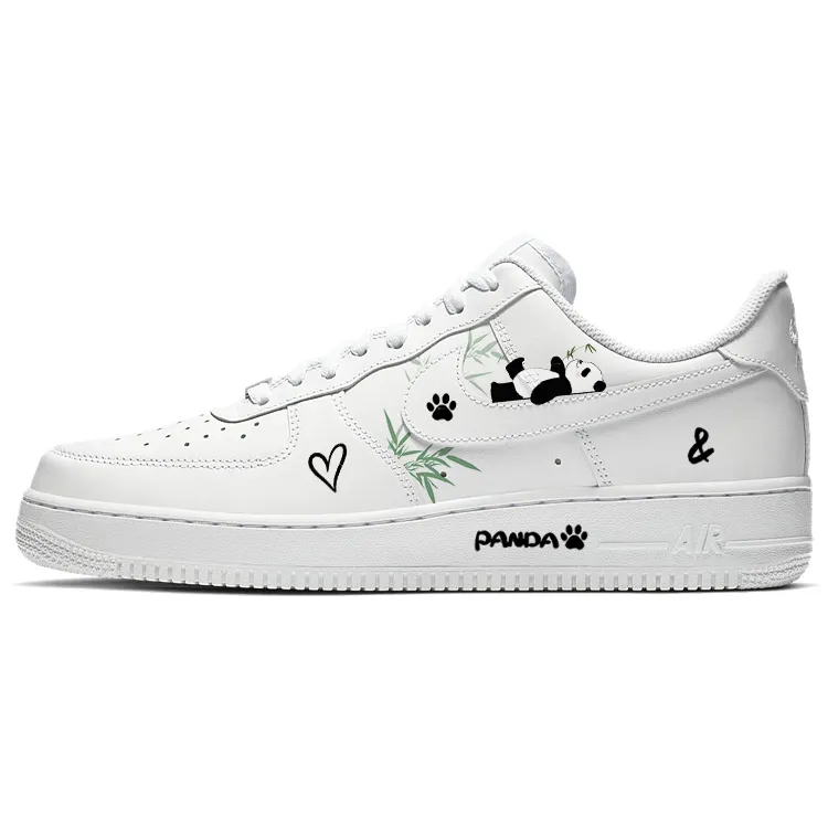 Nike Air Force 1 Skateboard Shoes Women's Low Top Black/Gray/White