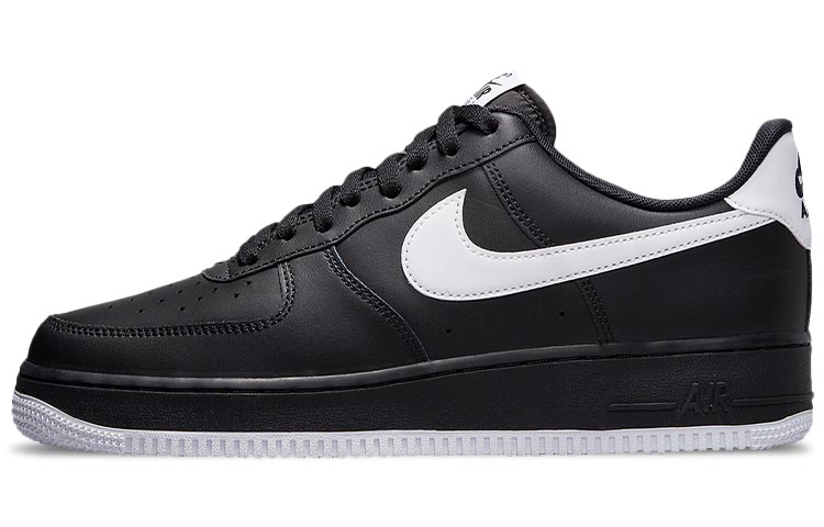 Мужские кроссовки Nike Air Force 1 (черные / белые) — Чёрный / белый — фото 1
