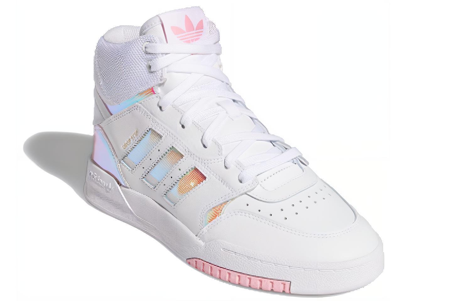 Женские кеды adidas originals Drop Step (бело-розовые) — Белыйрозовый — фото 2