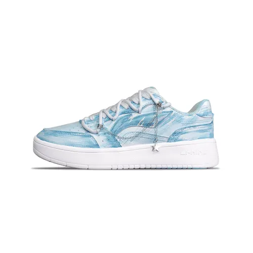Li Ning Sycee Cushioning, Wear Resistant Low top Skateboard Shoes Men's Light Blue