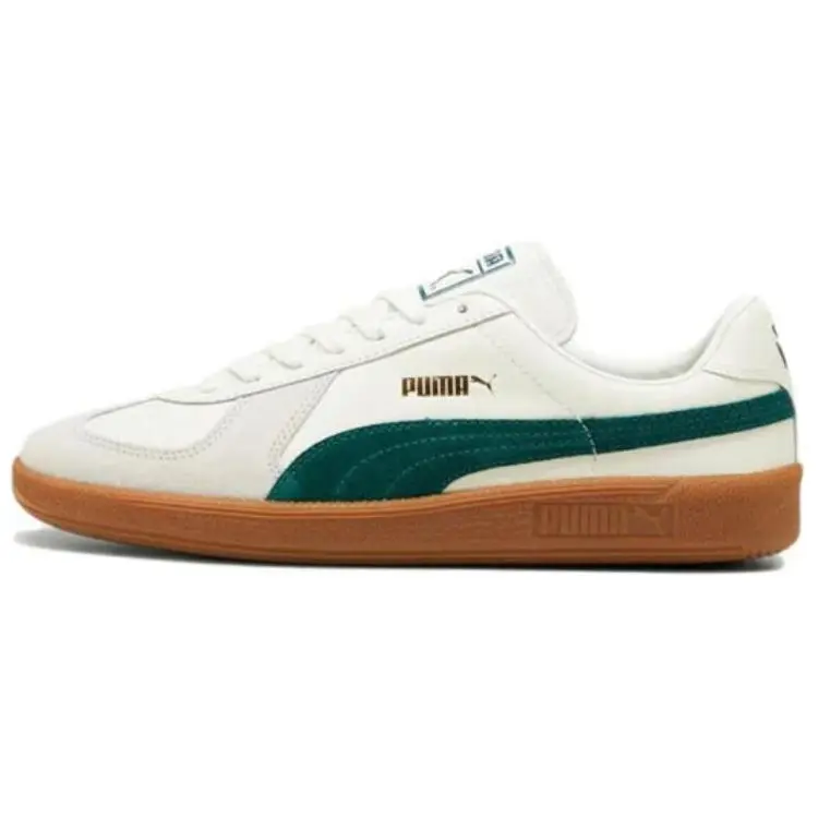 PUMA Army Trainer Abrasion Resistant Low top Skateboard Shoes Unisex White Green