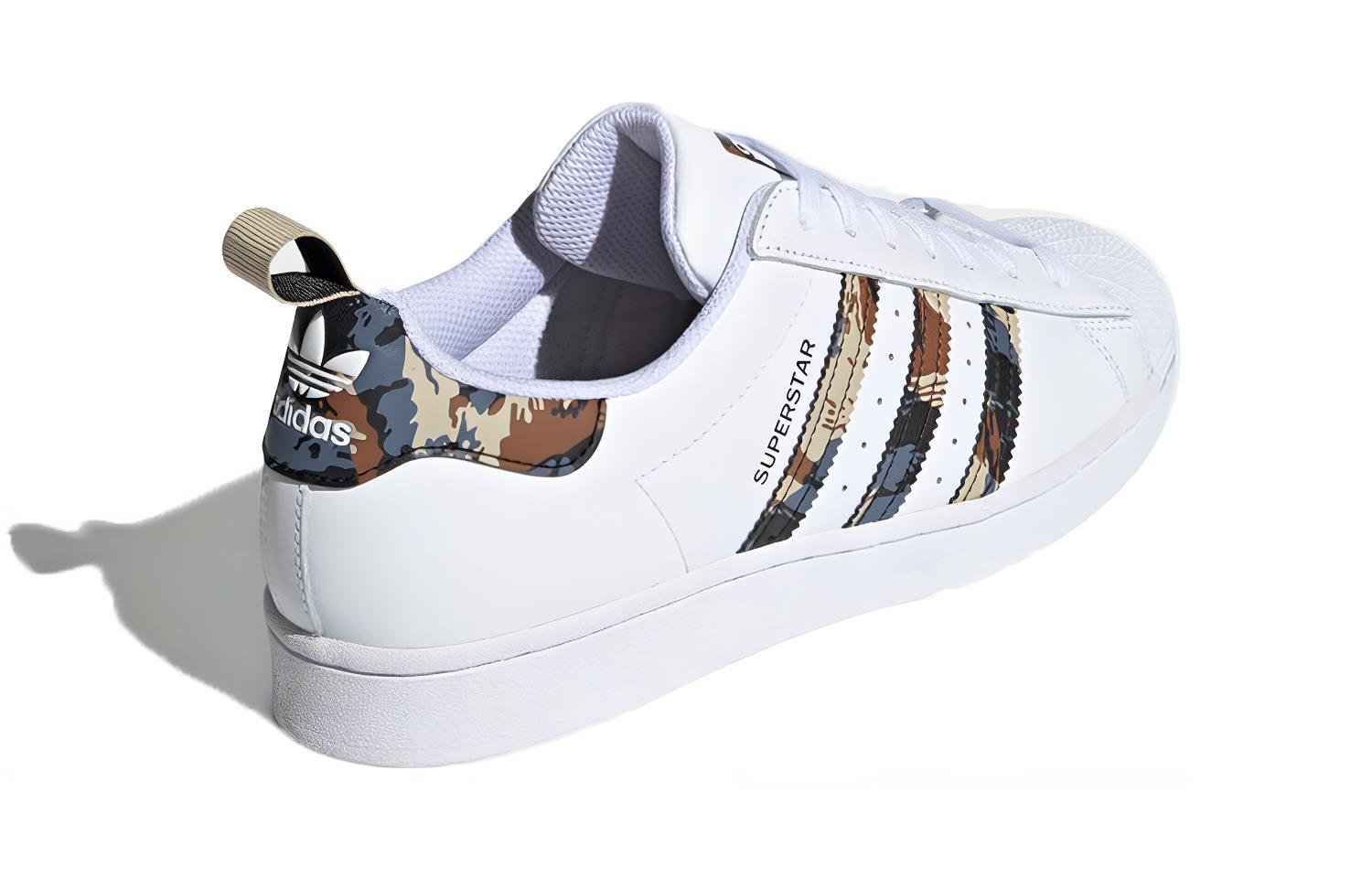 Кеды adidas originals SUPERSTAR (бело-коричневые) — фото 4