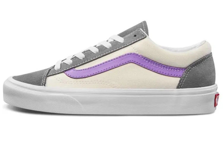 Vans Taro Soda Comfortable Lightweight Abrasion Resistant Low top Skateboard Shoes Women's Beige White Purple