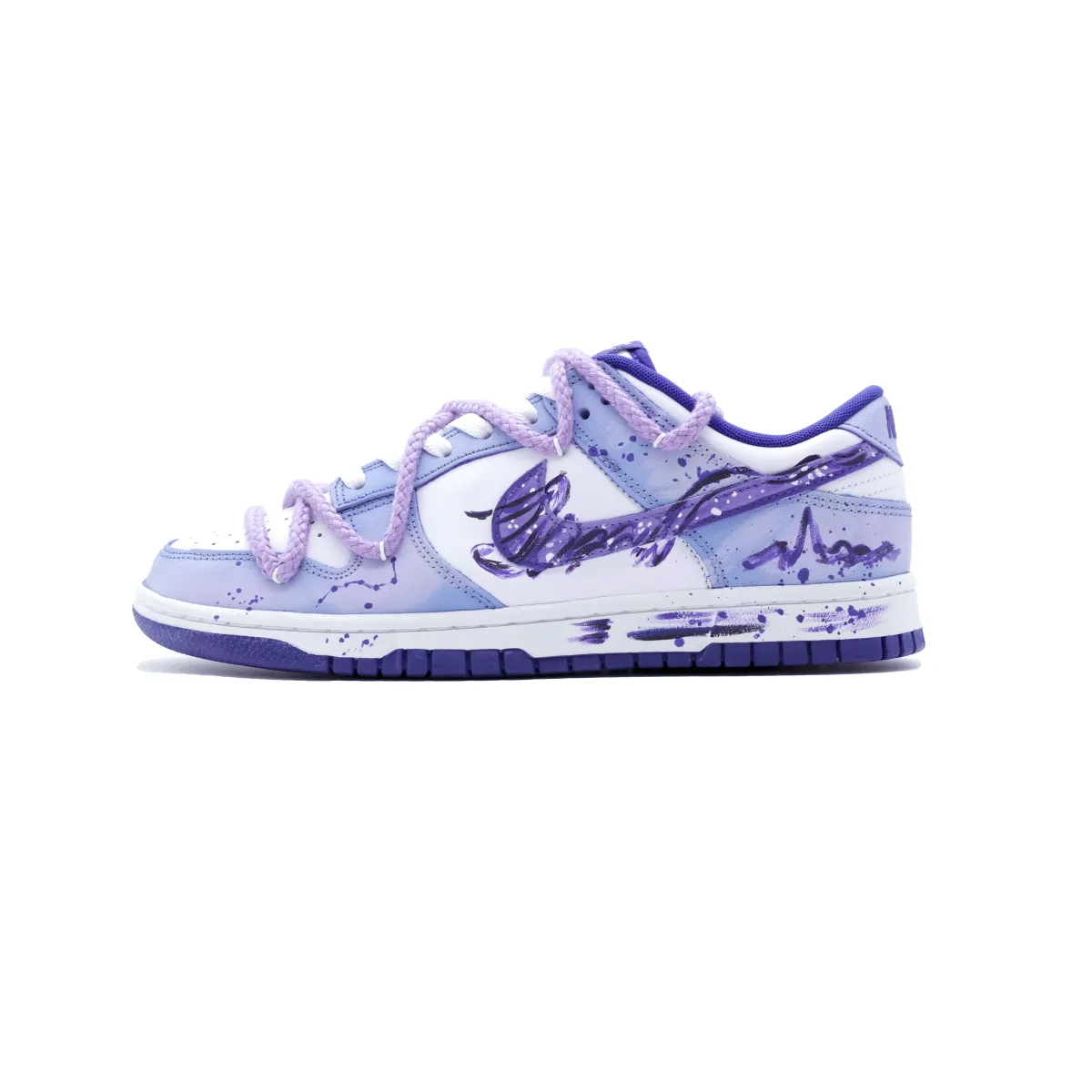 Nike Dunk Slip Resistant Slip Resistant Low top Skateboard Shoes Unisex Purple