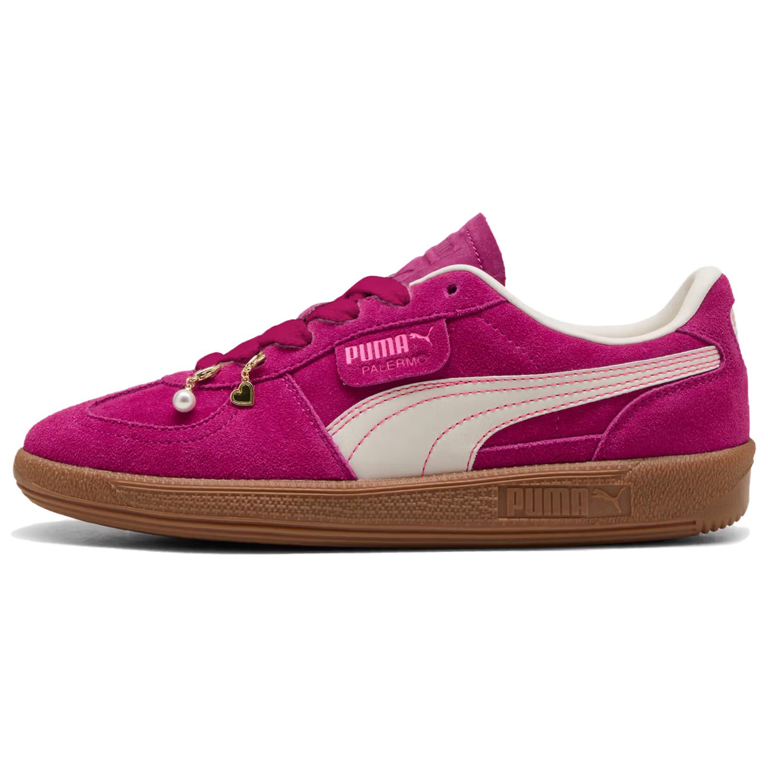 PUMA Palermo Abrasion Resistant Low top German Army Trainers Women's Pink