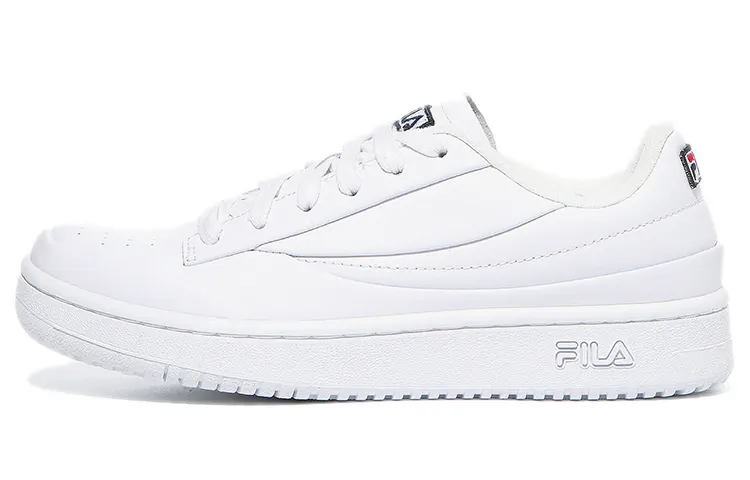 FILA Slip Resistant And Abrasion Resistant Coverage Low top Skateboard Shoes Unisex Pure White