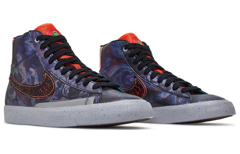 Мужские кеды Nike Blazer Premium QS (пурпурно-красные) — 腥红/黑/紫 — фото 3