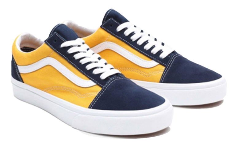 Кеды Vans Old Skool (сине-желто-белые) — фото 3