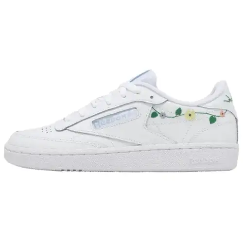 Club C Wmns Reebok 85 'Embroidered Floral - White Pale Blue' Women's