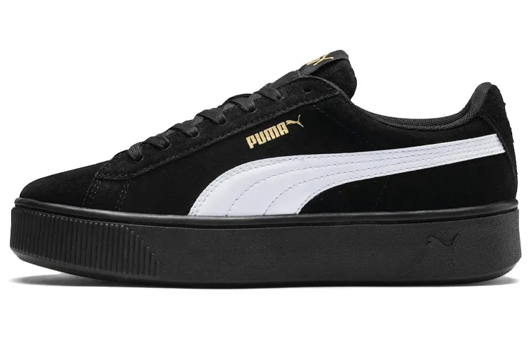 PUMA Vikky Stacked Retro Casual Skateboarding Shoes Black Women's