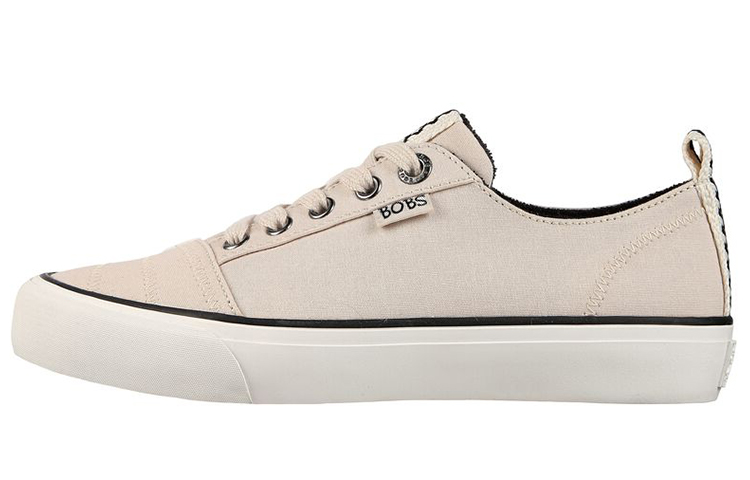 Skechers Bobs Skateboard Shoes Women's Low Top Milk Tea Beige