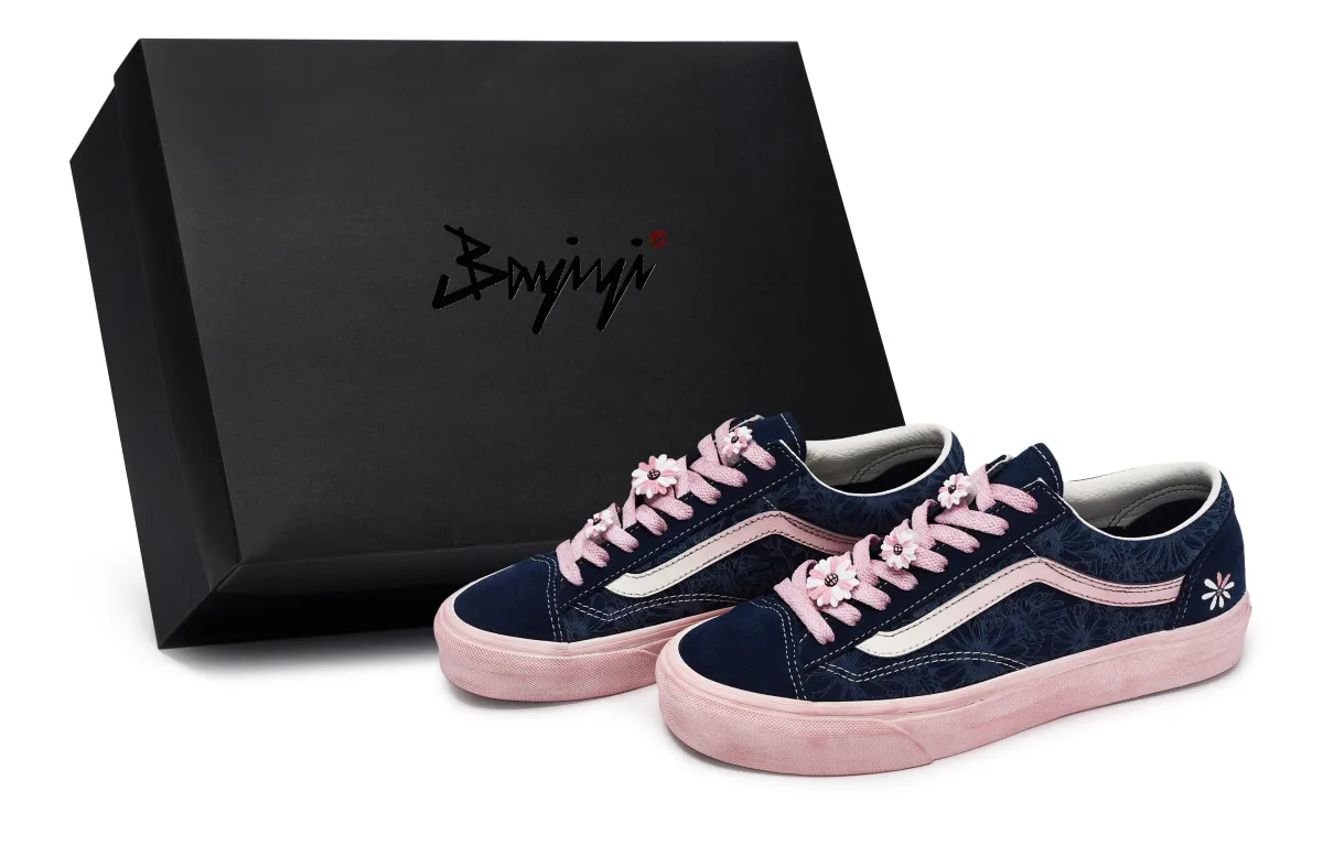 Vans Style 36 811 Manufacturing, Floral Melody, Special Shoe Box Abrasion Resistant Low top Skateboard Shoes Unisex