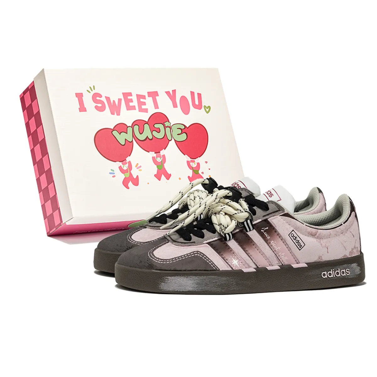 Adidas VL COURT 2.0 Low top Skateboard Shoes Unisex Gray Pink