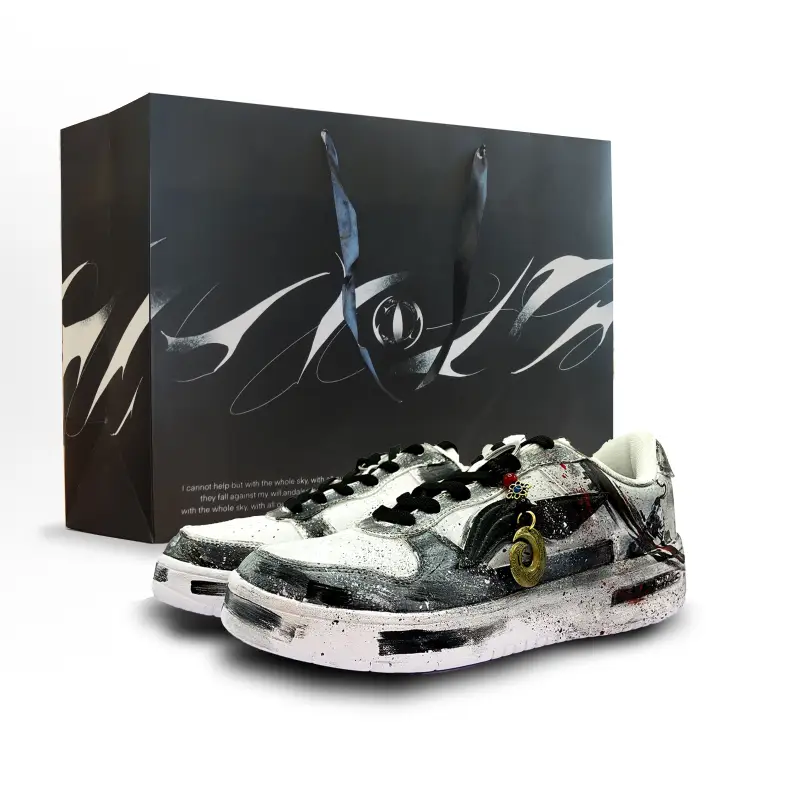 Li Ning Slip Resistant, Lightweight, And Breathable Low top Skateboard Shoes Men's Black Gray