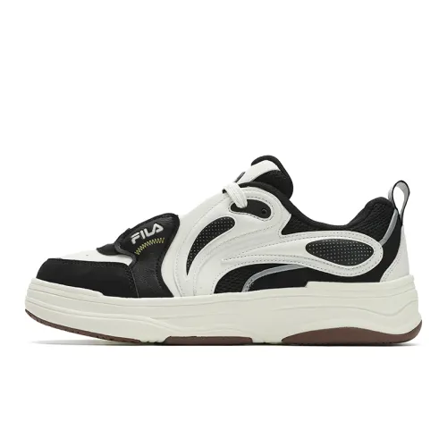 FILA VIBE Abrasion Resistant Low top Skateboard Shoes Men's Black White