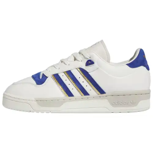 Adidas Originals Rivalry Leather Comfortable Cushioning Low top Skateboard Shoes Unisex White Blue
