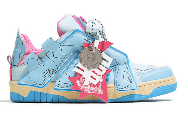 ADCDAVINCI Ice Cream Collection ADCDAVINCI Skateboard Shoes Unisex Blue Pink