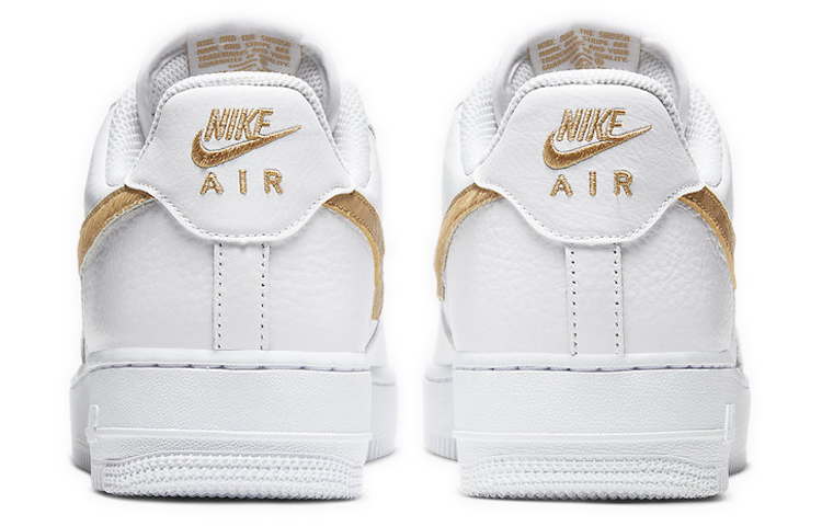 Кроссовки Nike Air Force 1 (бело-желтые) — Белыйжёлтый — фото 4