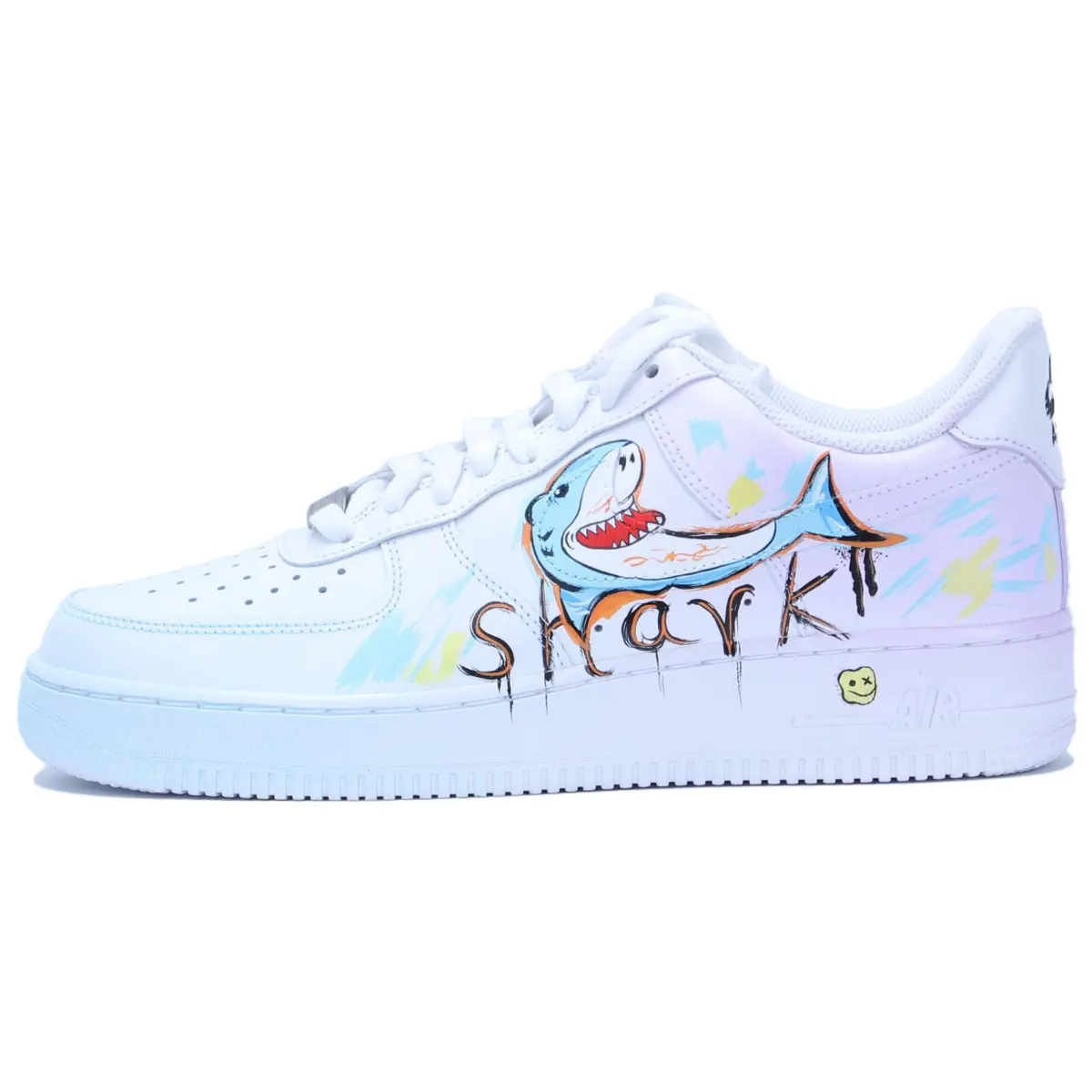 Nike Air Force 1 Low top Skateboard Shoes Men's White Blue Purple