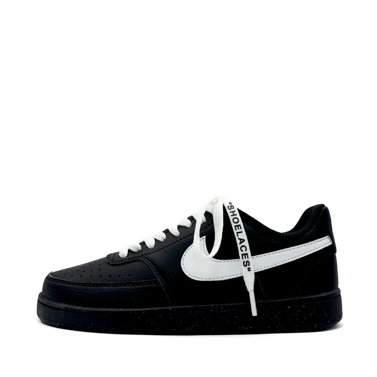 Nike Court Vision Low Abrasion Resistant Abrasion Resistant Low top Skateboard Shoes Unisex Black White