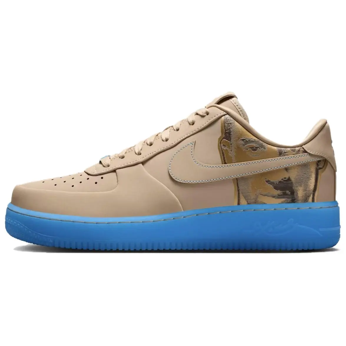 Nike Air Force 1 Low top Skateboard Shoes Unisex Brown Blue