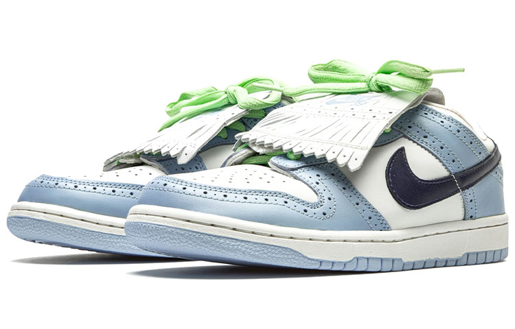 Мужские кроссовки Nike Dunk SB Premium "Golf" (сине-бело-зеленые) — фото 2