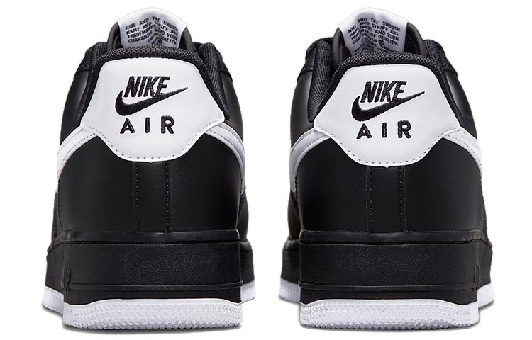 Мужские кроссовки Nike Air Force 1 (черные / белые) — Чёрный / белый — фото 5