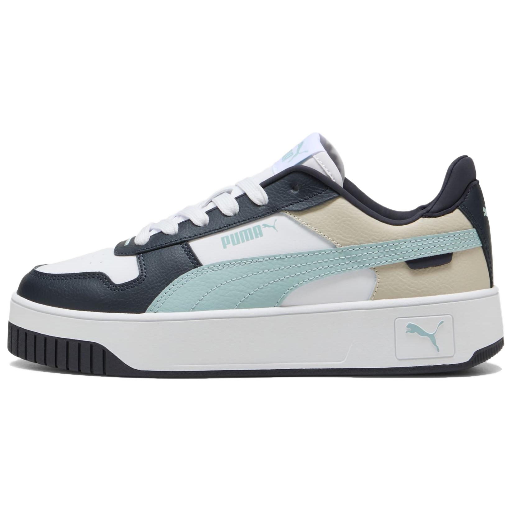 PUMA Carina Street Low top Skateboard Shoes Women's White Green Black