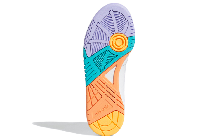 Женские кеды adidas originals Carerra (белые с оранжевым и синим) — Белый / оранжевый / синий — фото 5