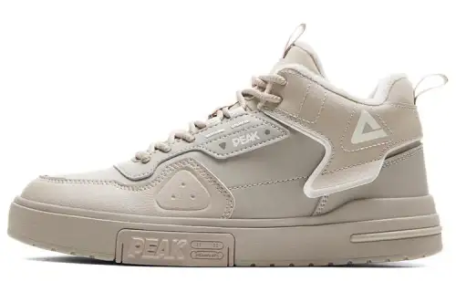 Peak round toe lace-up, shock-absorbing and wear-resistant, low-top sneakers, same style for men and women, beige gray
