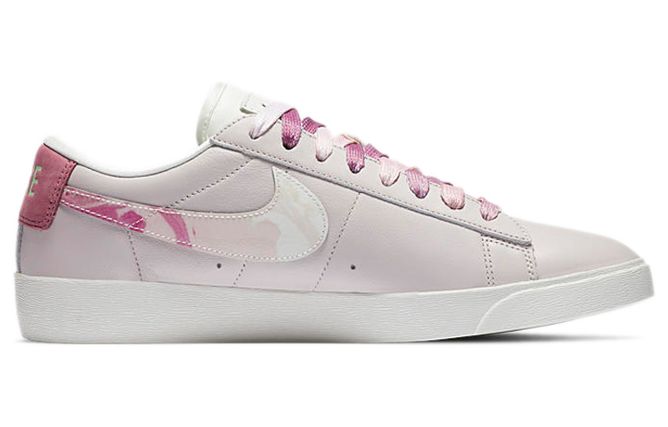 Женские кеды Nike Blazer Low (розово-белые) — фото 2