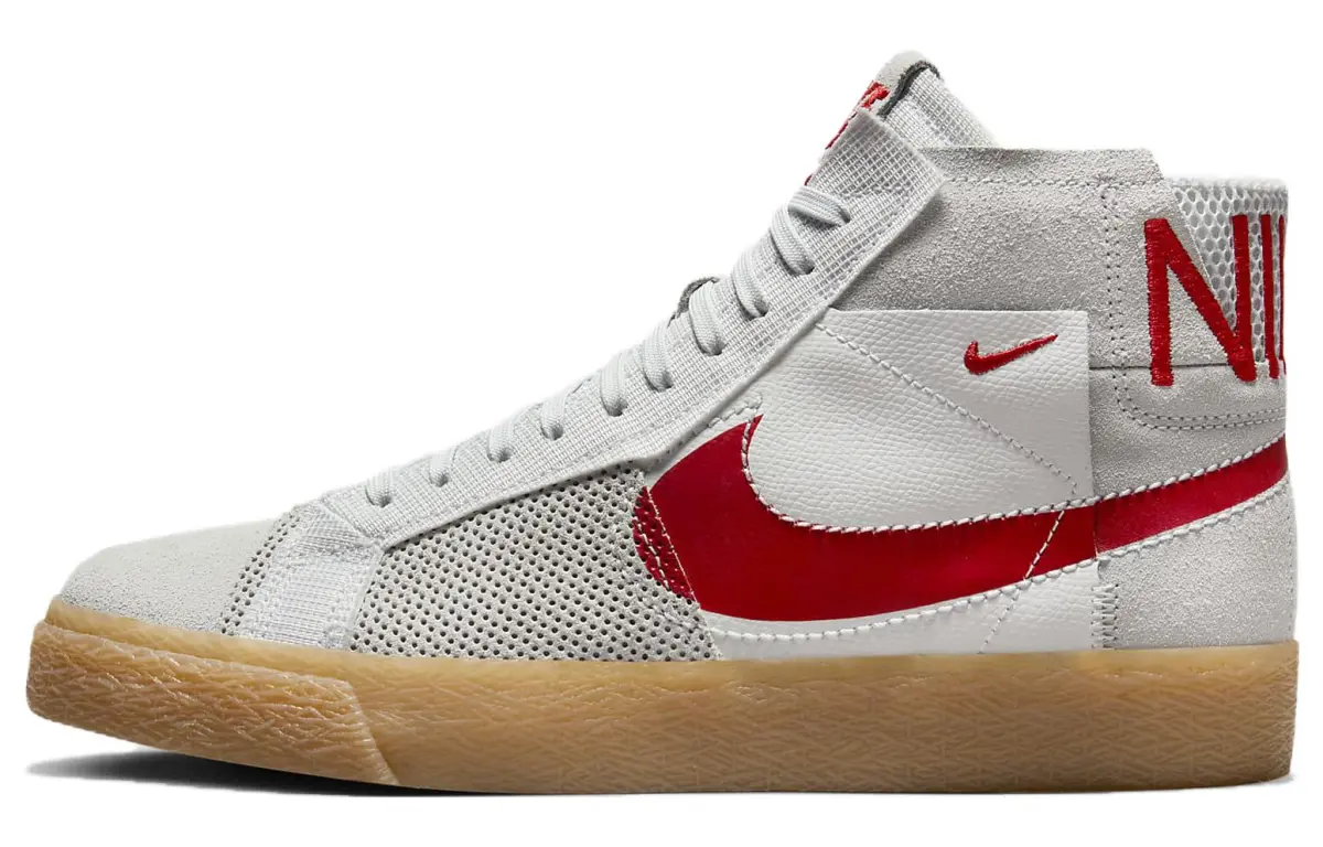 Nike Sb Zoom Blazer Mid Premium Deconstructed White University Red Gum