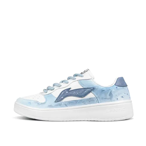 Li Ning Floating Boat Swordsman's Journey Low top Skateboard Shoes Men's White Blue