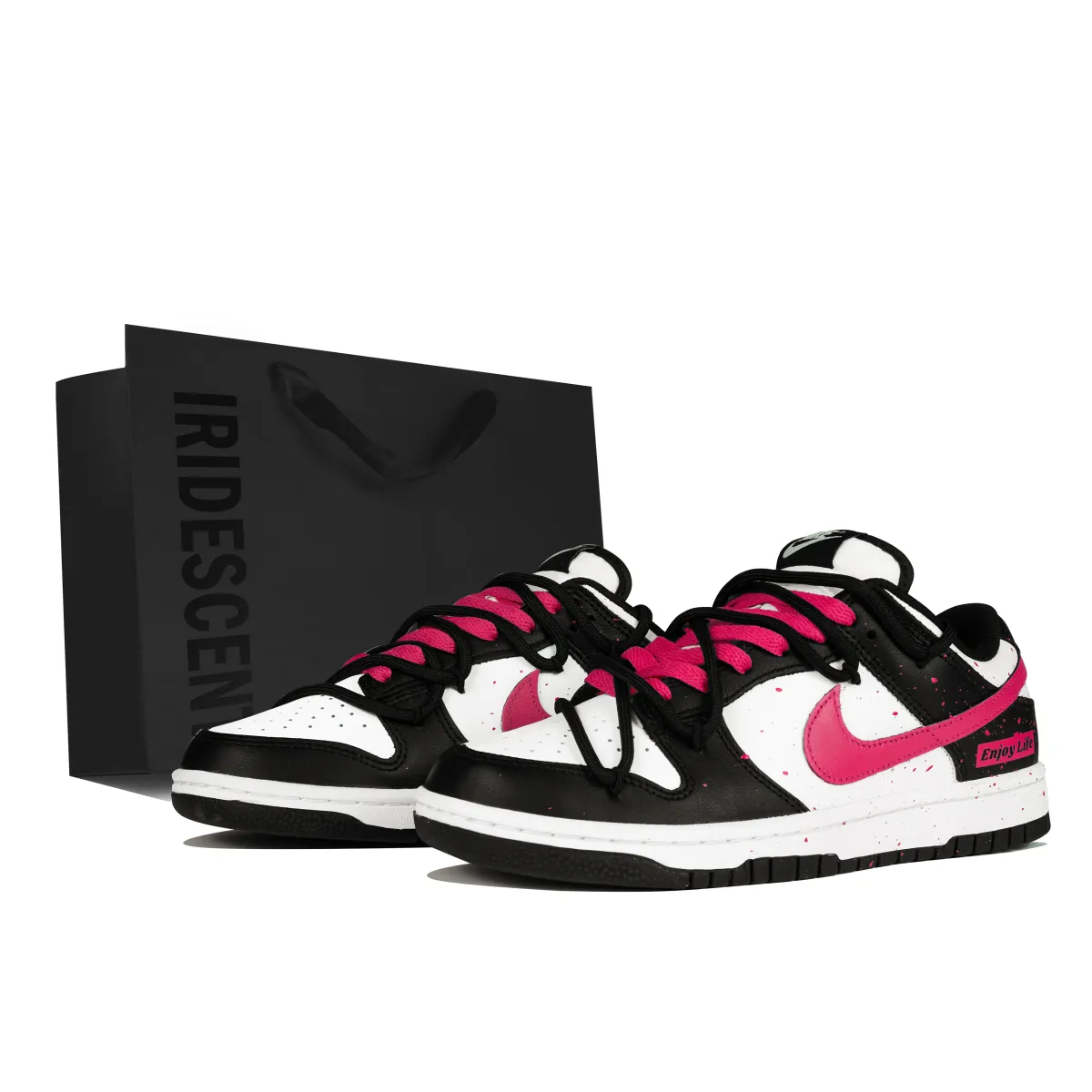 Nike Dunk Low top Skateboard Shoes Unisex Black White Pink