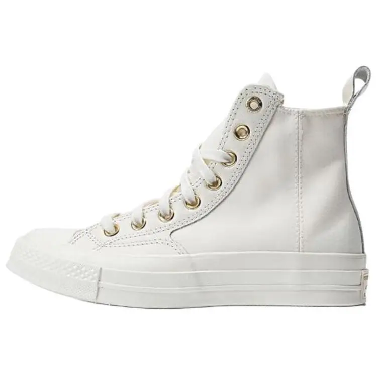 Converse Chuck Taylor All Star Athleisure High top Skateboard Shoes Unisex White Gold