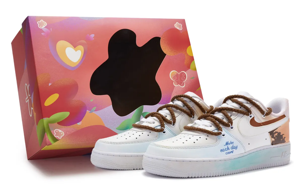 Nike Air Force 1 BIGNIU Slip Resistant Abrasion Resistant Slip Resistant Abrasion Resistant Low top Skateboard Shoes GS