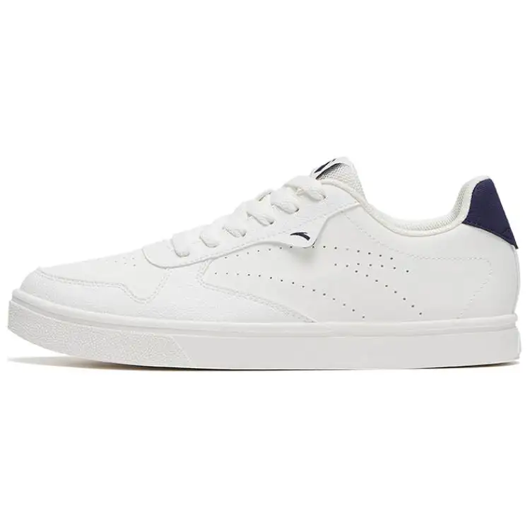 Anta Classic And Versatile Slip Resistant, Abrasion Resistant, Lightweight Low top Skateboard Shoes Women's White Blue