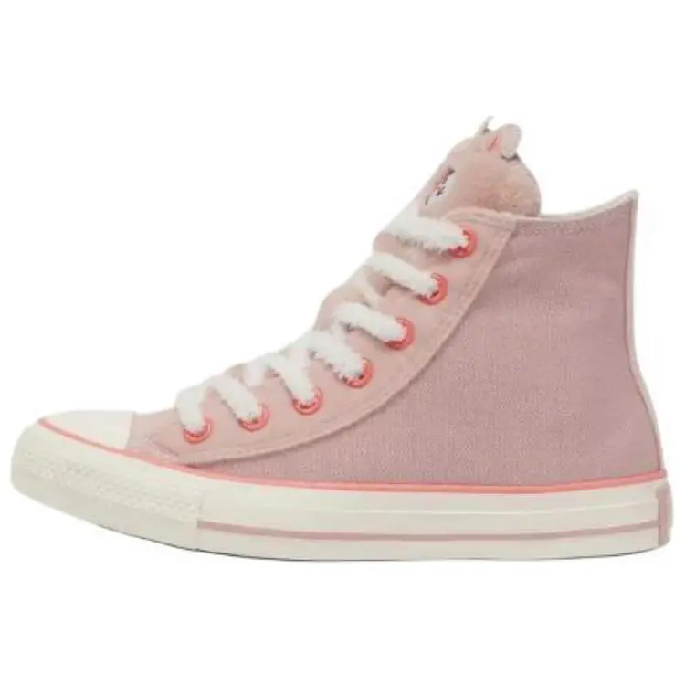 Converse All Star Slip Resistant Abrasion Resistant High top Skateboard Shoes Unisex Pink