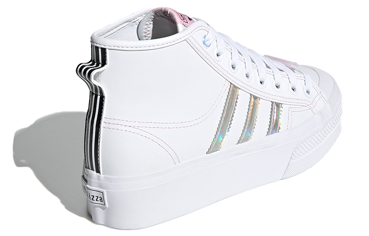 Кеды adidas originals NIZZA Platform Mid (белые) — фото 4