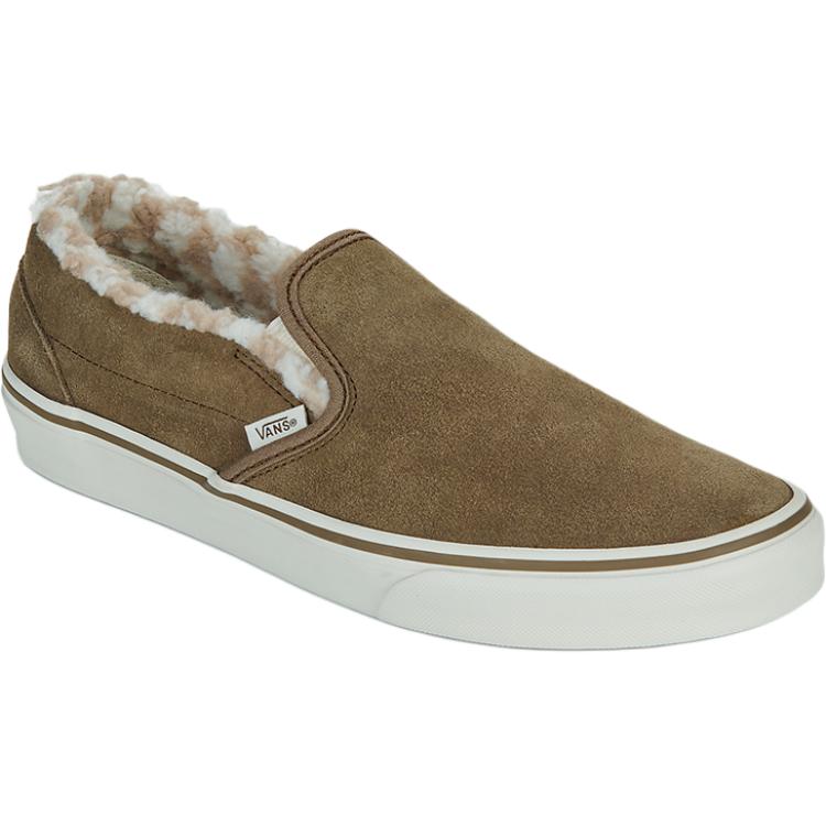 Женские слипоны Vans slip-on classic (коричневые) — фото 3