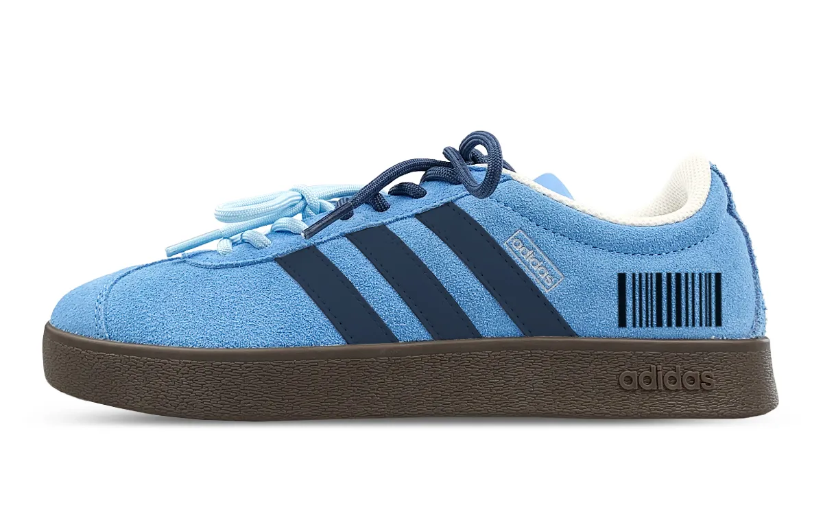 Adidas Vl Court Slip Resistant Abrasion Resistant Low top Skateboard Shoes Unisex Blue