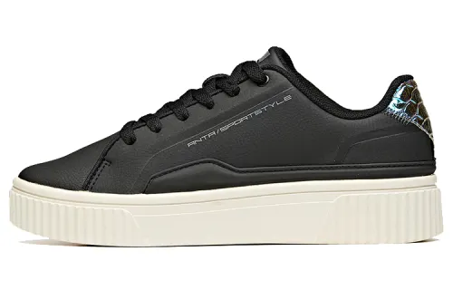Anta Life Collection Low top Skateboard Shoes Women's Black White