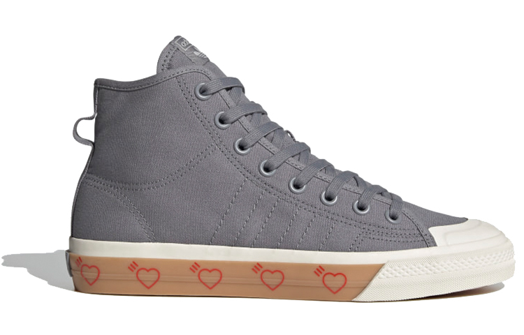 Кеды adidas Nizza Hi Human Made (серо-коричневые) — фото 2